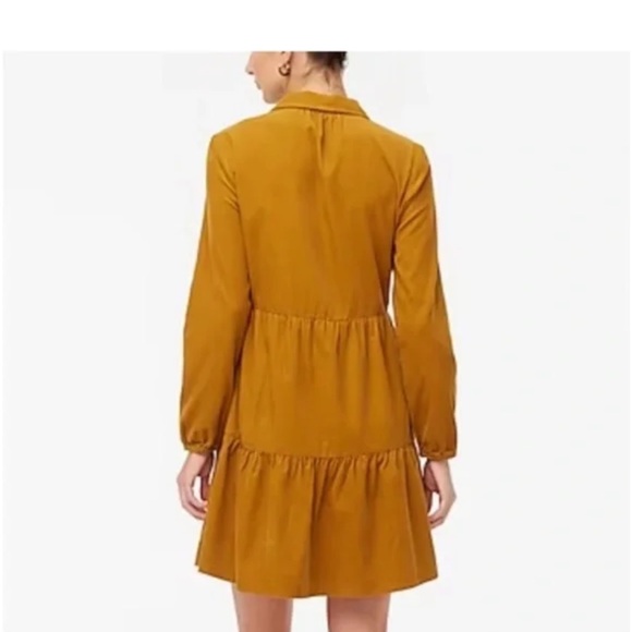 J.Crew Collared Corduroy Mini Shirtdress Golden Brandy - Picture 7 of 8